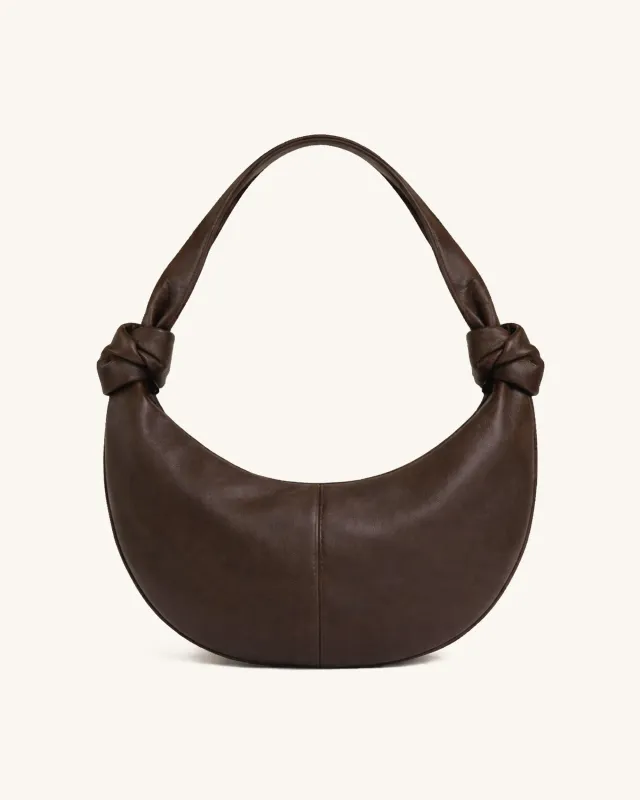 Riley Knot Hobo Shoulder Bag - Brown made by JW PEI