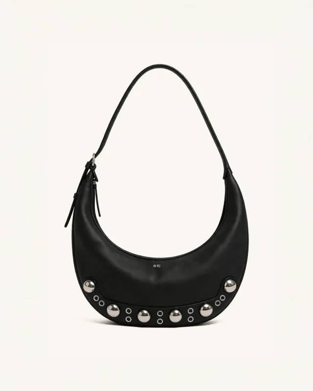 Zoe Crescent Shoulder Bag - Black made by JW PEI