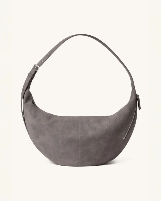 Mira Faux Suede Shoulder Bag - Grey made by JW PEI