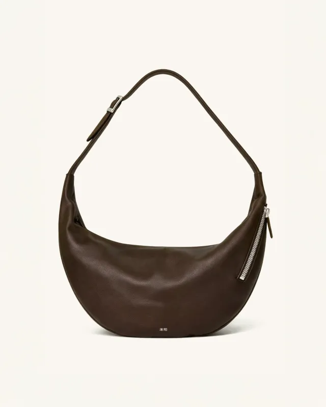 Mia Crescent Shoulder Bag - Brown made by JW PEI