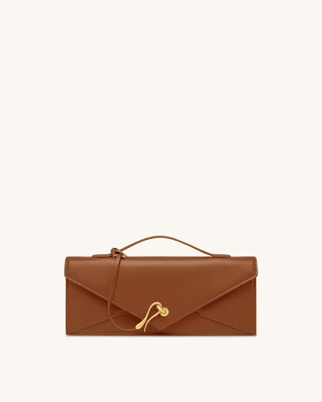 Celeste Envelope Top Handle Bag - Dark Brown made by JW PEI