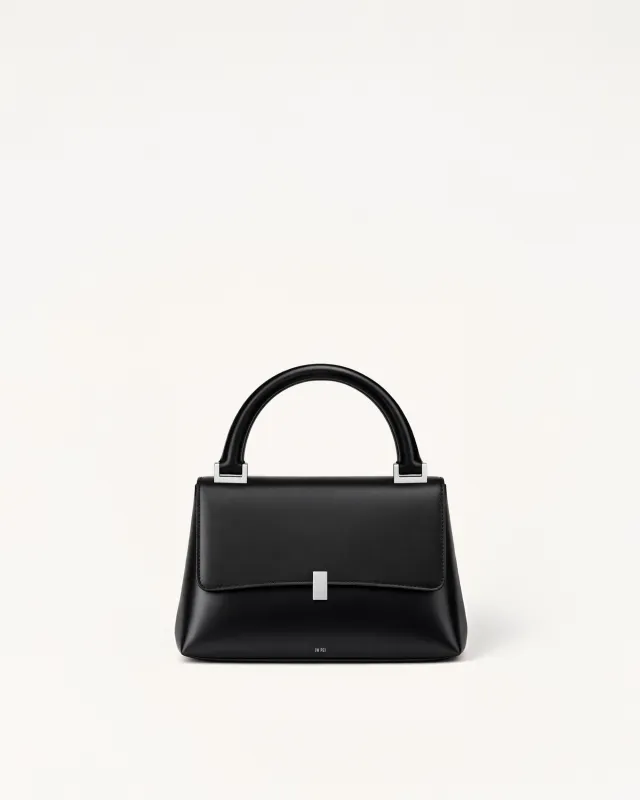 Aria Smooth Top Handle Bag - Black made by JW PEI