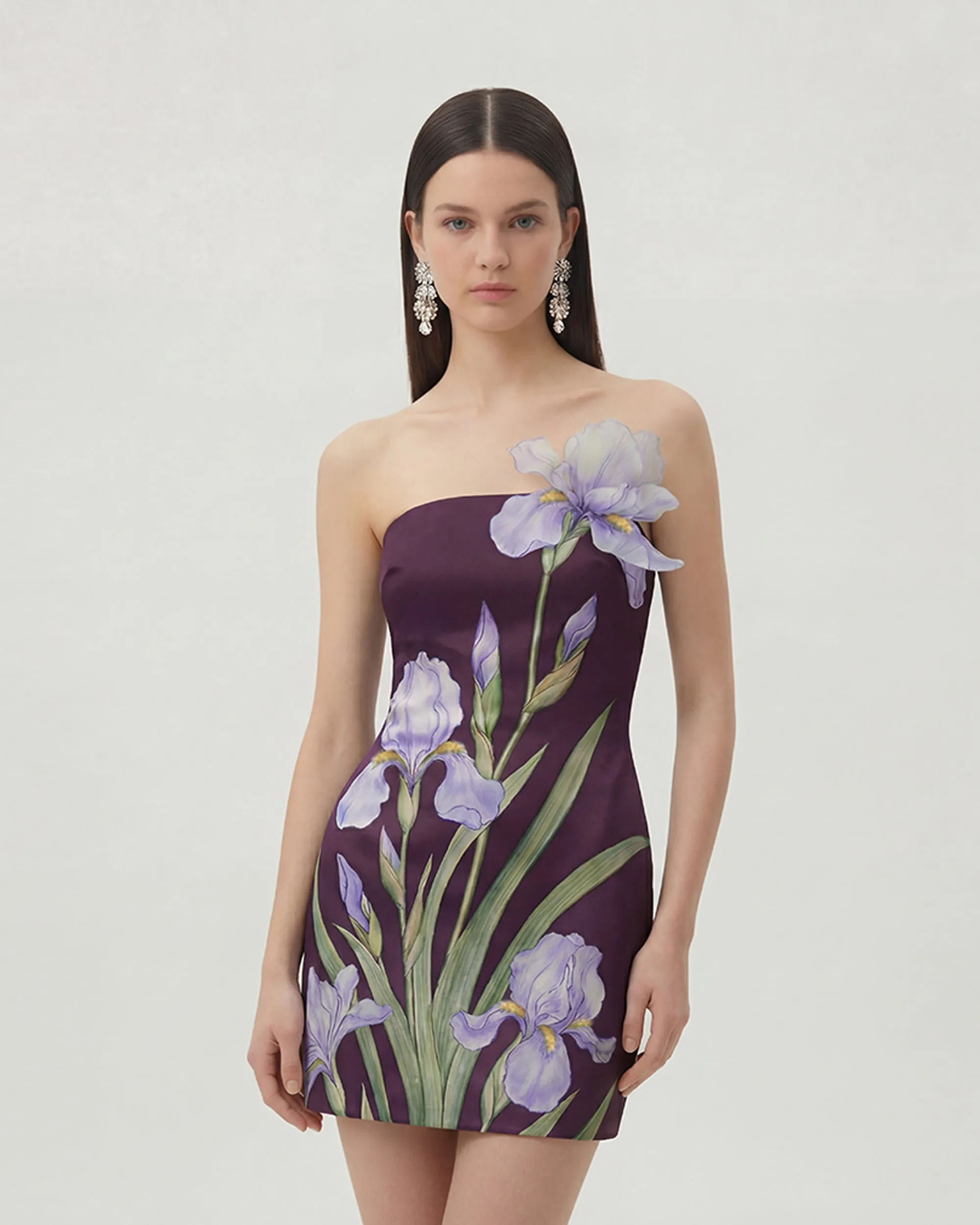 Floral Printed Mini Dress - Purple sold by JW PEI