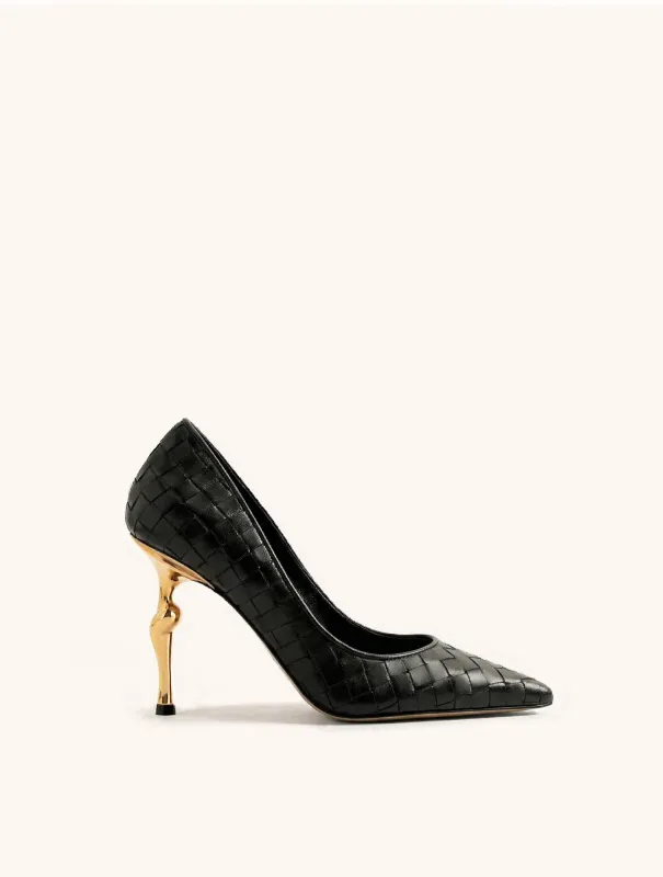 Hazel Woven Heels - Black made by JW PEI