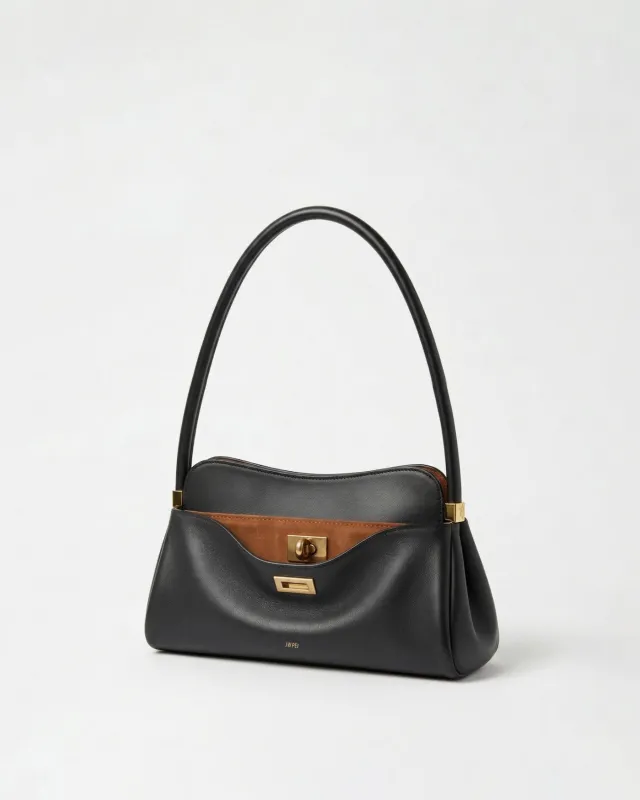 Ava Crescent Shoulder Bag - Black made by JW PEI