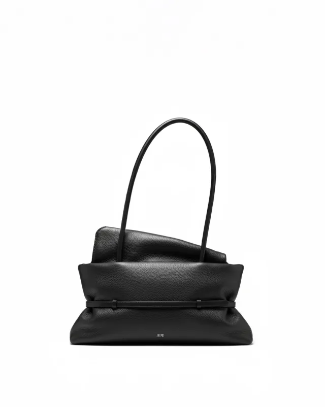 Della Pebbled Tote Bag - Black made by JW PEI