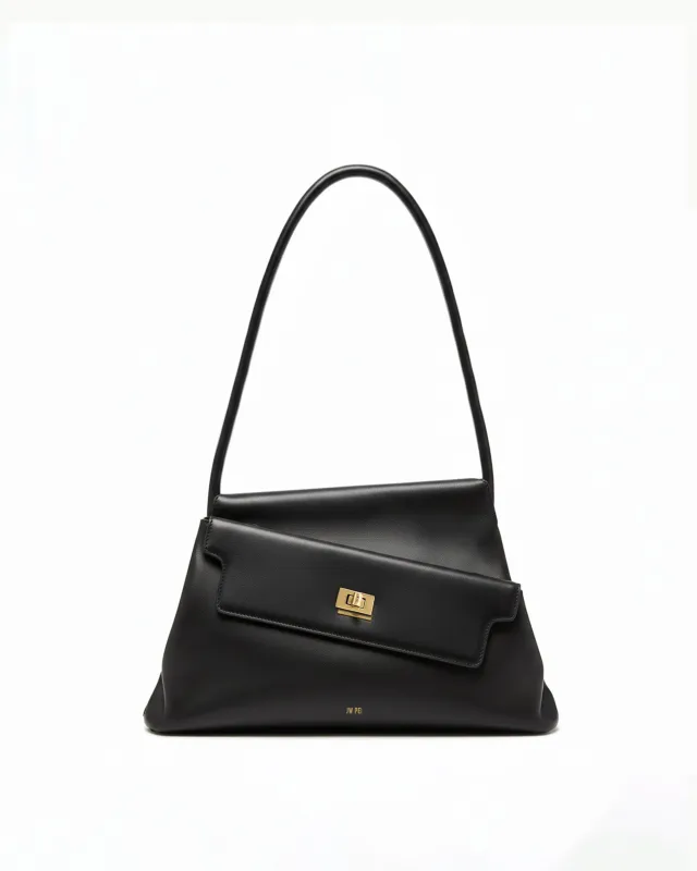 Mia Turnlock Shoulder Bag - Black made by JW PEI