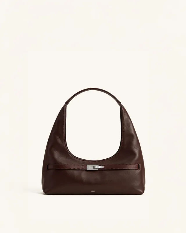 Harper Hinge Handle Bag - Brown made by JW PEI