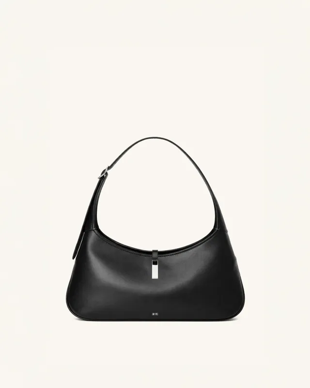 Elle Smooth Shoulder Bag - Black made by JW PEI