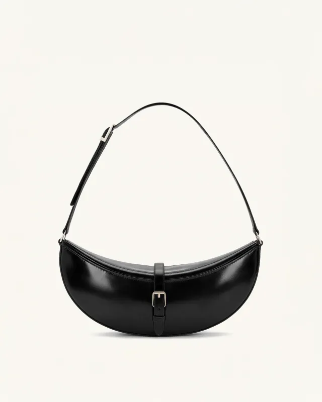 Ava Crescent Shoulder Bag - Black made by JW PEI