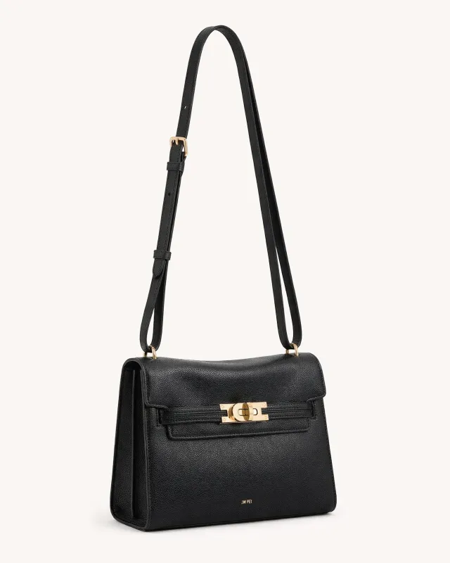 Avery Pebbled Crossbody Bag - Black made by JW PEI