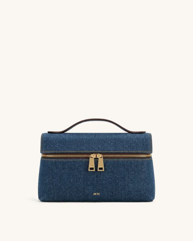 Thea Top Handle Bag - Blue Denim made by JW PEI