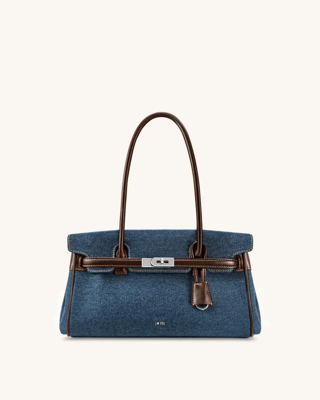 Yara Denim Shoulder Bag - Blue made by JW PEI