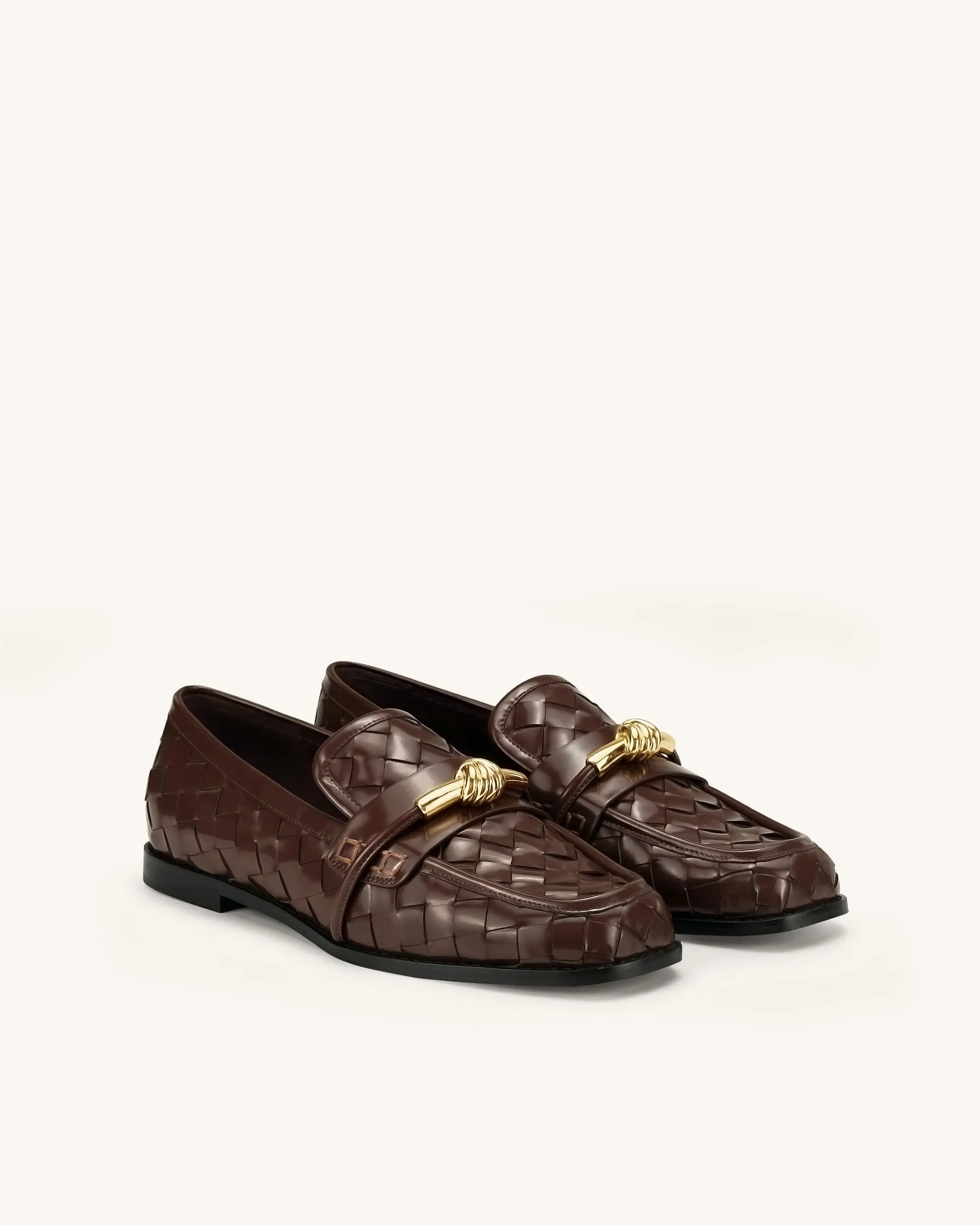 Elowen Woven Horsebit Loafers - Chocolate Brown sold by JW PEI product image thumbnail 2