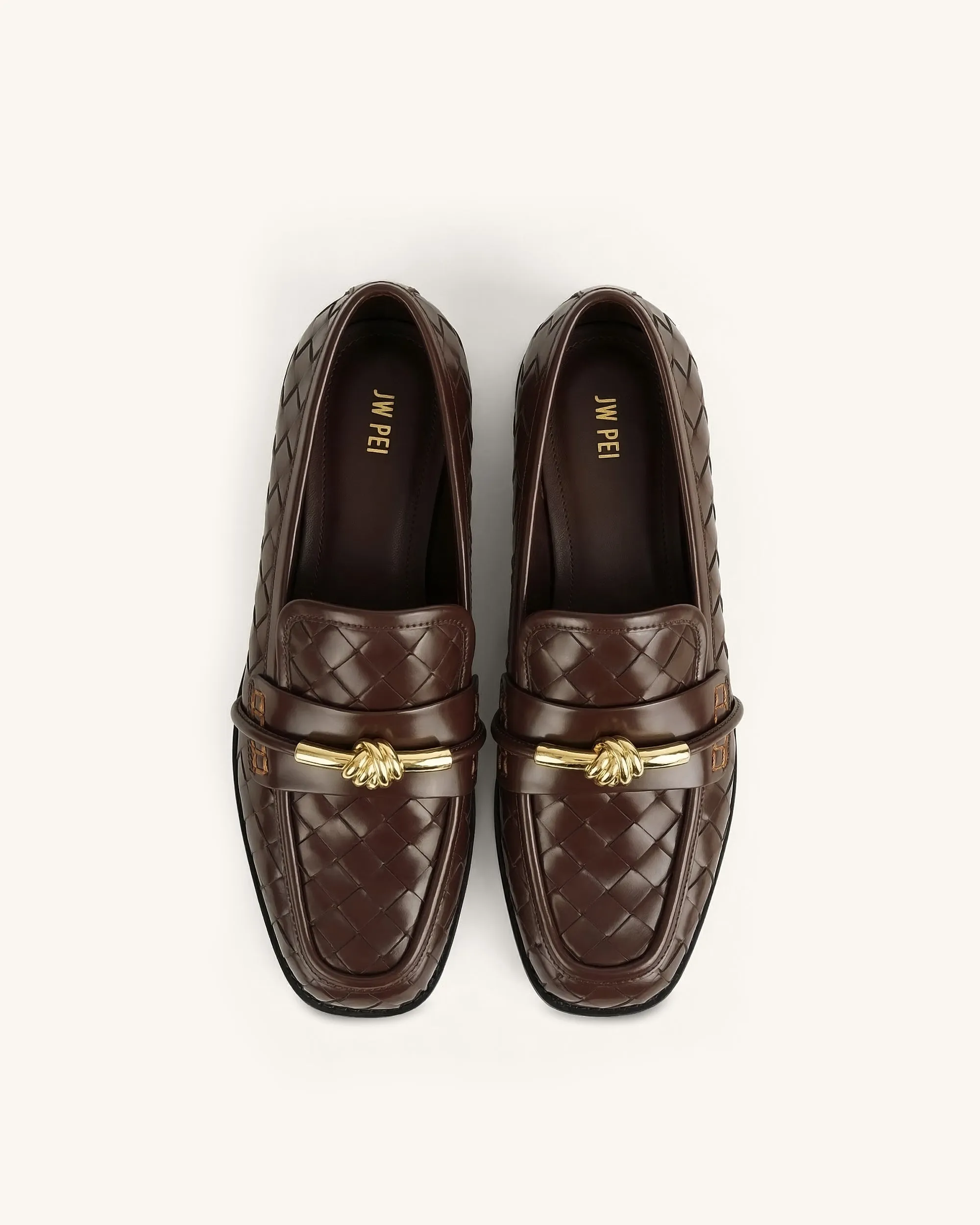 Elowen Woven Horsebit Loafers - Chocolate Brown sold by JW PEI product image thumbnail 3