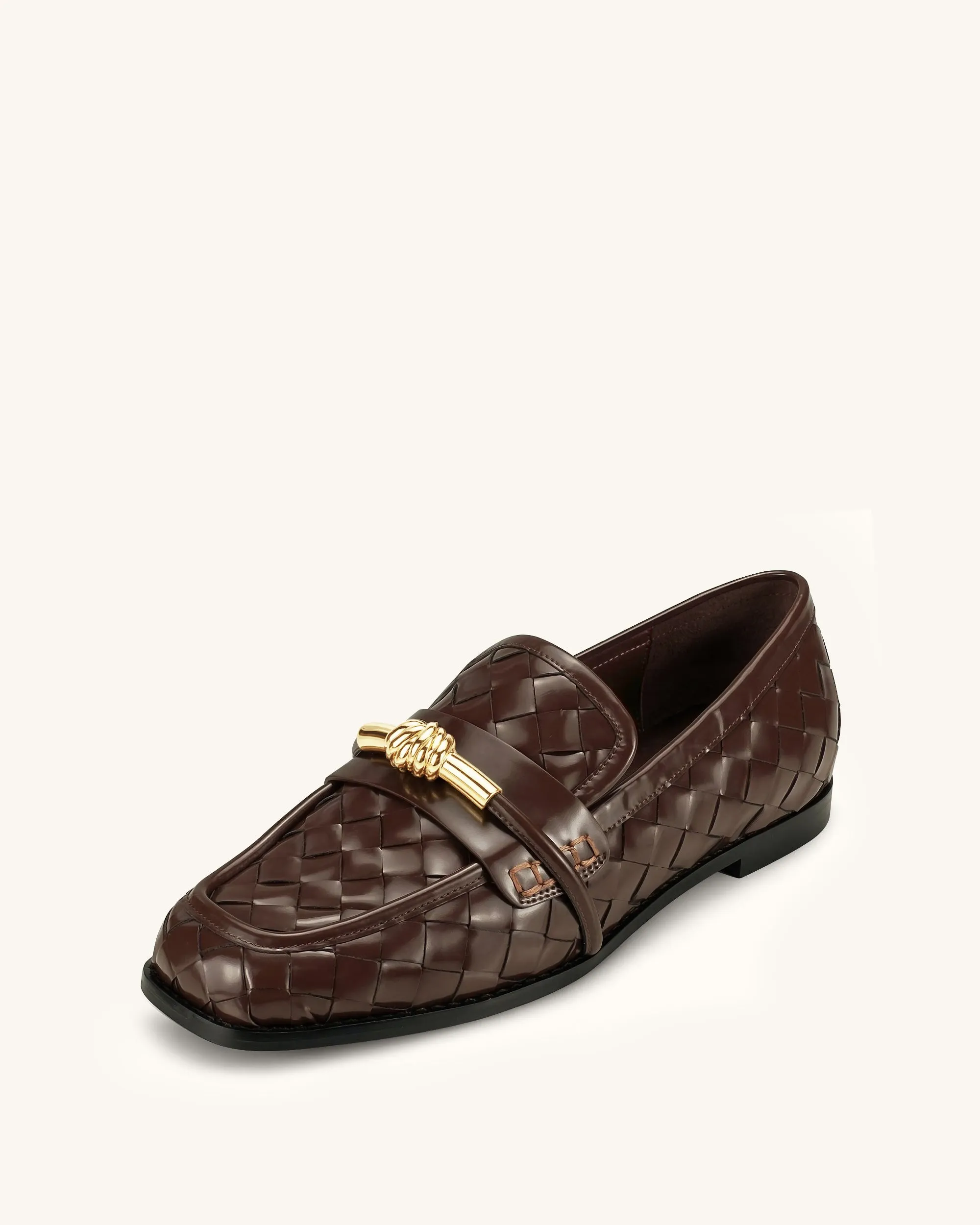 Elowen Woven Horsebit Loafers - Chocolate Brown sold by JW PEI product image thumbnail 4