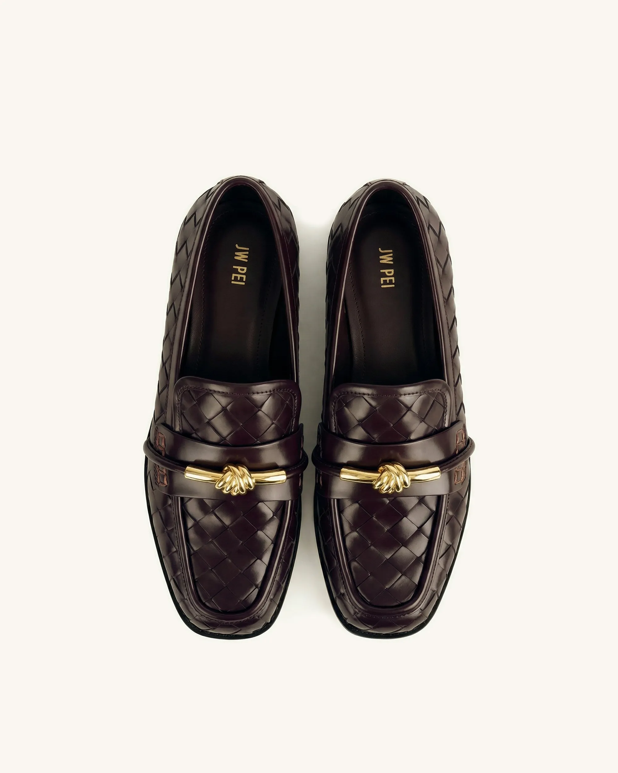 Elowen Woven Horsebit Loafers - Burgundy sold by JW PEI product image thumbnail 2