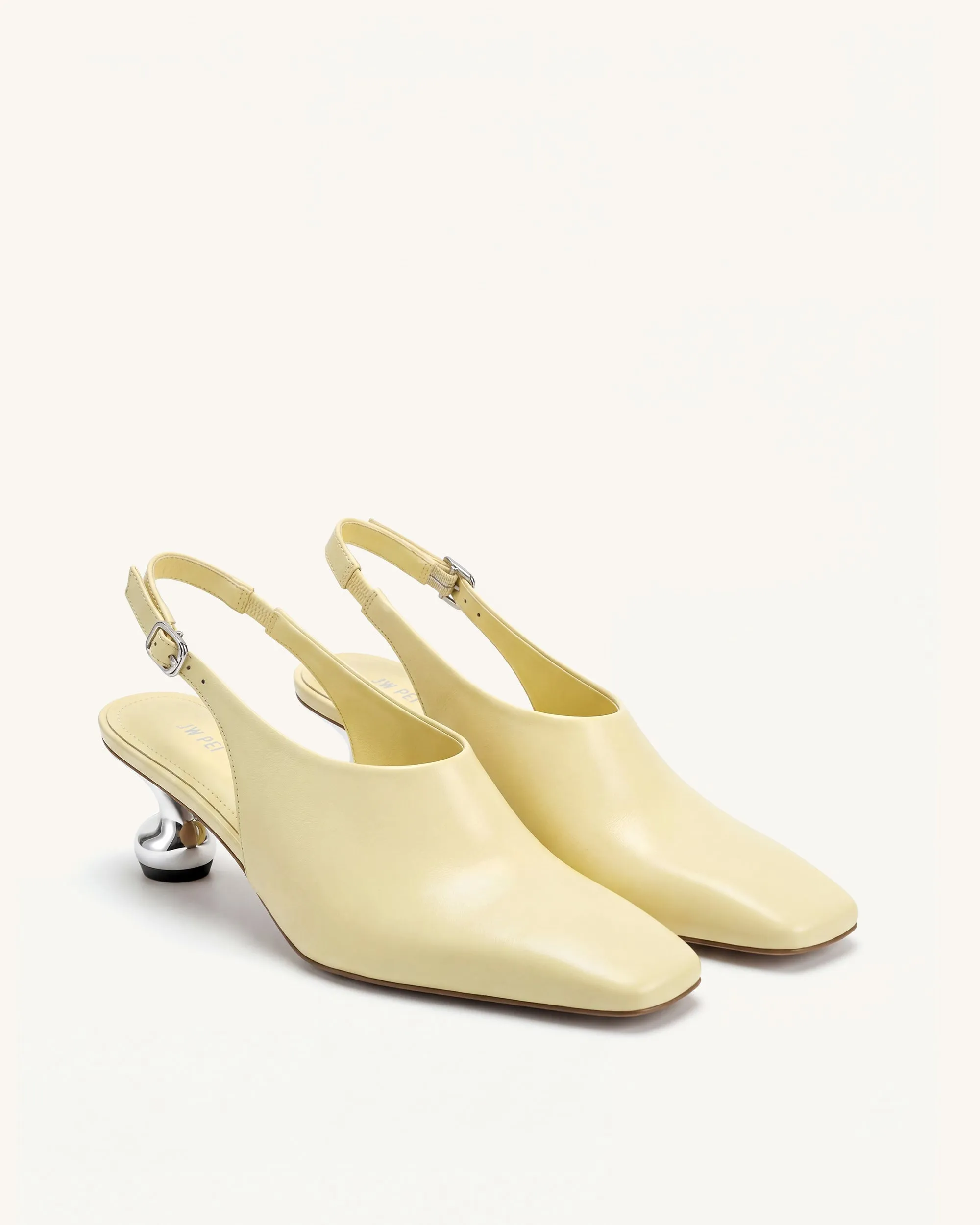 Hannah Sculptural Heel Slingback Pumps - Yellow sold by JW PEI product image thumbnail 2