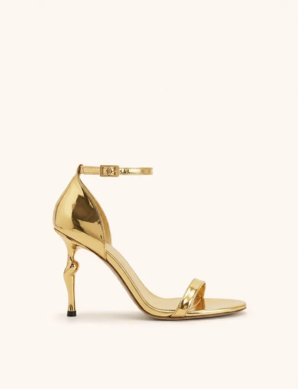 Alivia Ankle Strap Metallic Sandals - Gold made by JW PEI