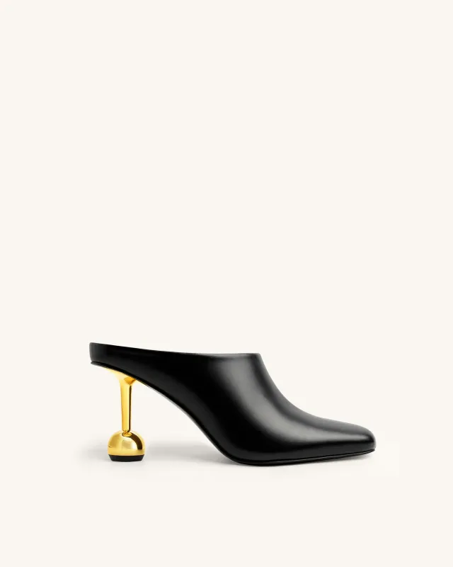 Sofia Square Toe Mule Heels - Black made by JW PEI