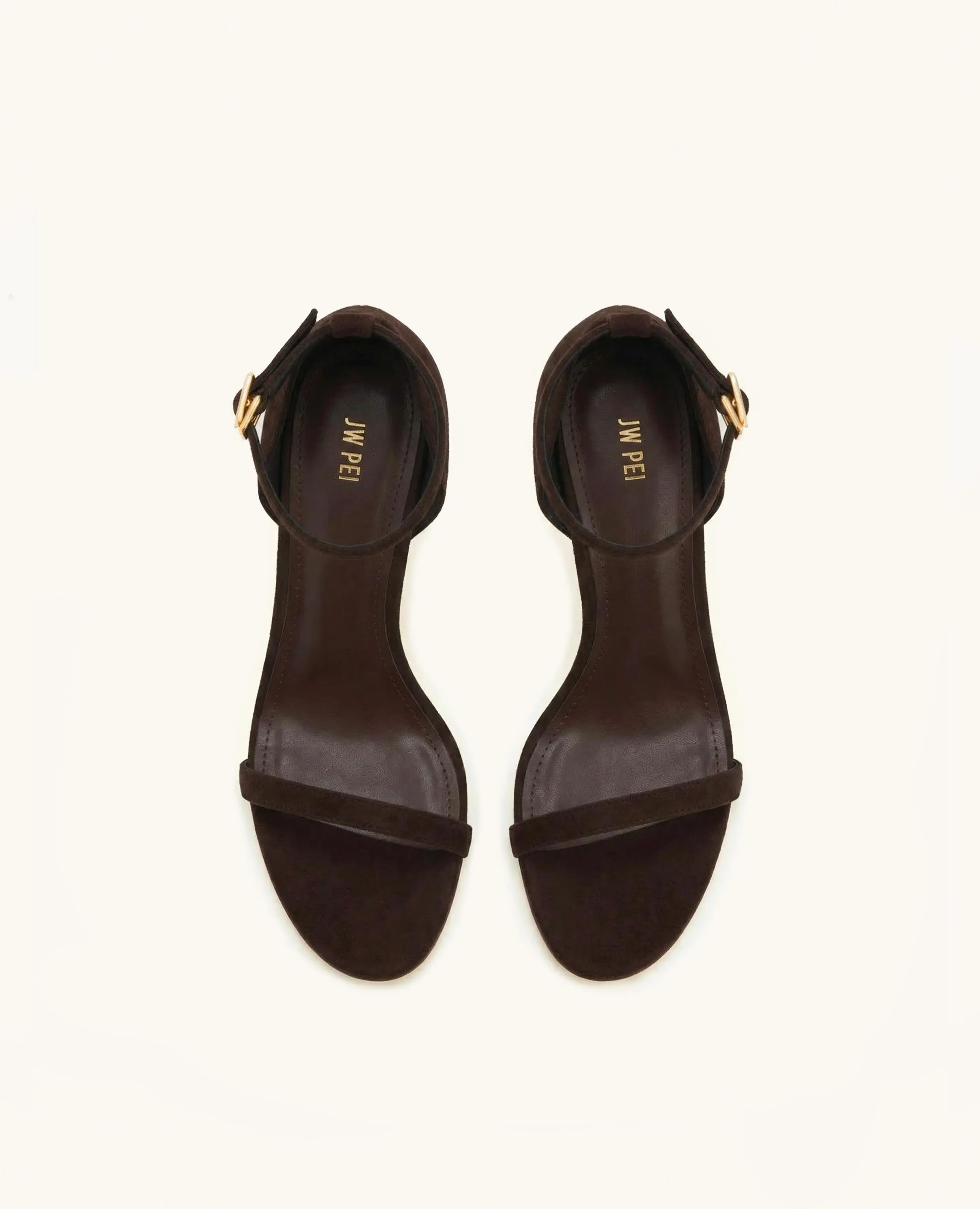 Alivia Ankle Strap Suede Sandals - Dark Brown sold by JW PEI product image thumbnail 2