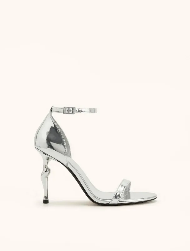 Alivia Ankle Strap Metallic Sandals - Silver made by JW PEI