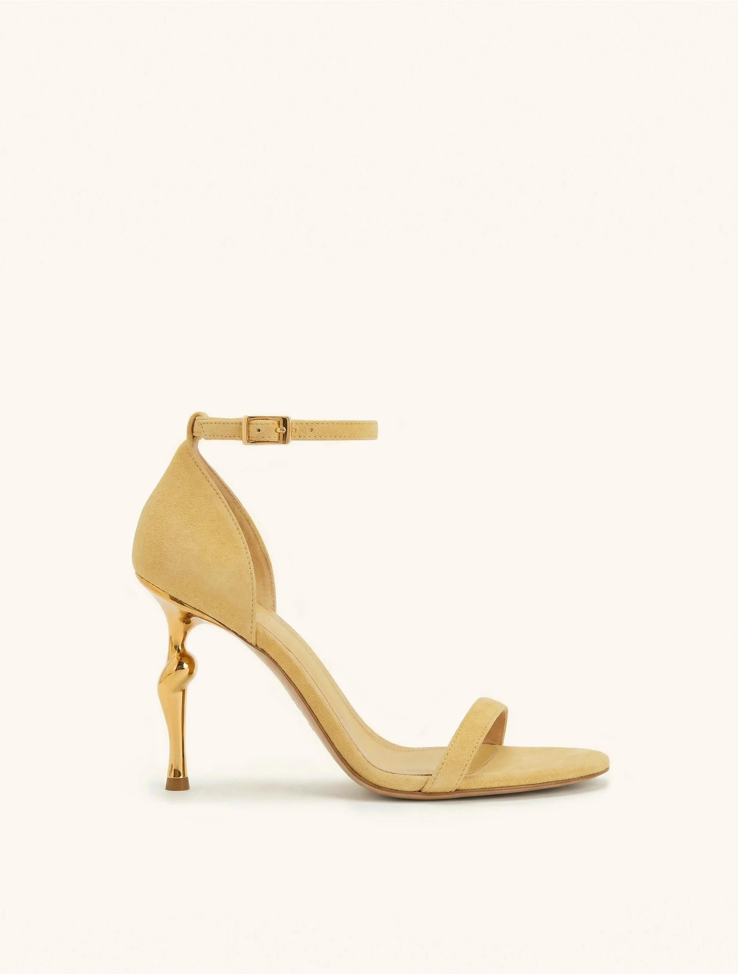 Alivia Ankle Strap Suede Sandals - Yellow sold by JW PEI