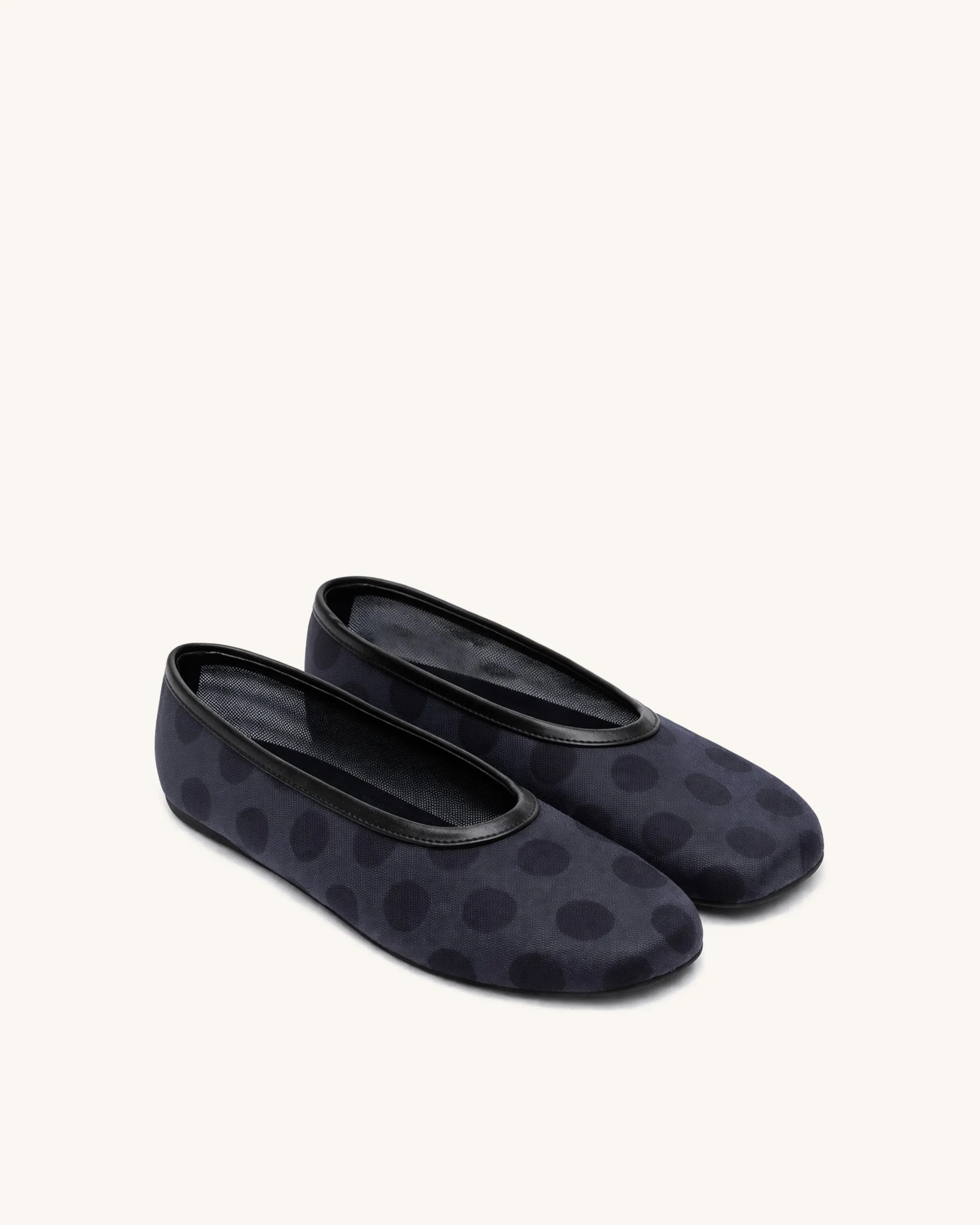 Maya Polka Flats – Blue sold by JW PEI