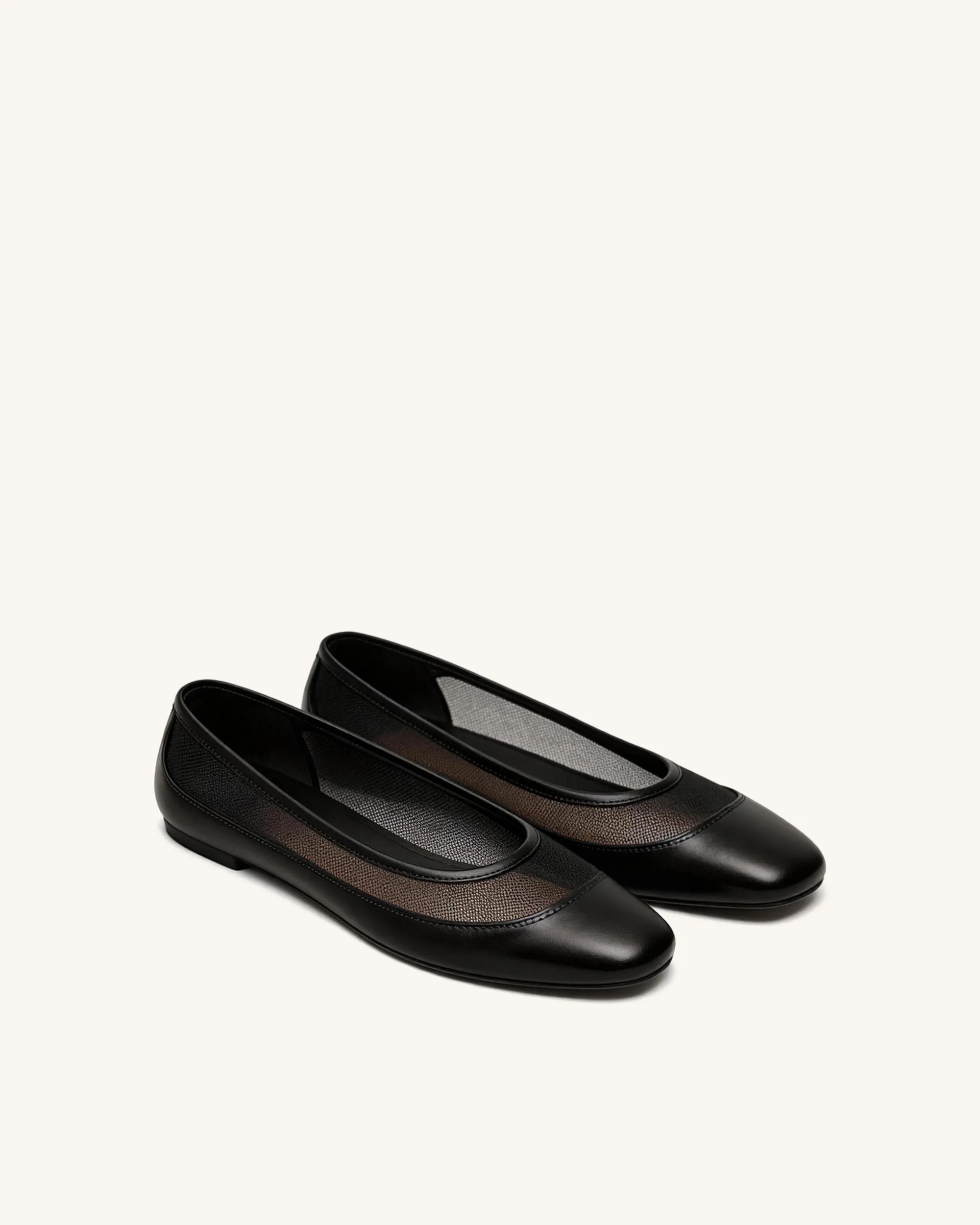 Olivia Mesh Flats – Black sold by JW PEI