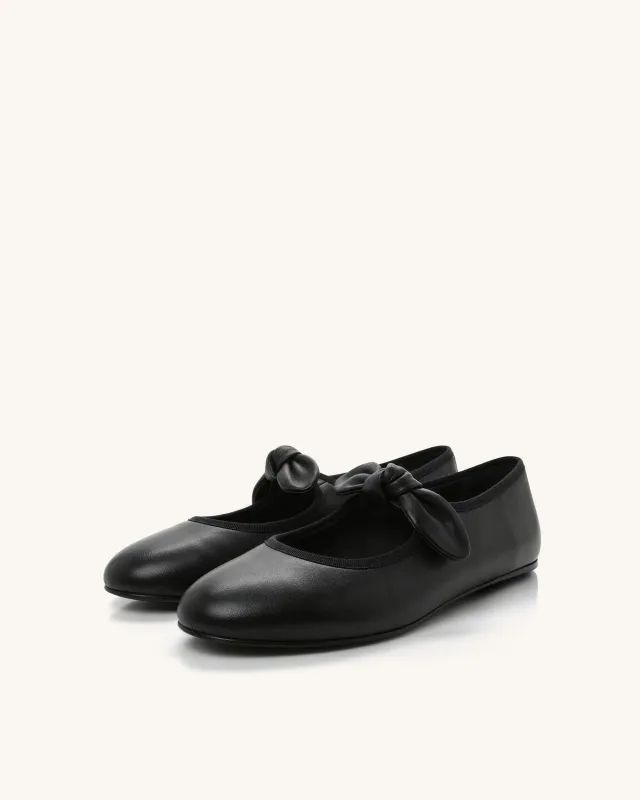 Ella Bow Mary Janes – Black made by JW PEI