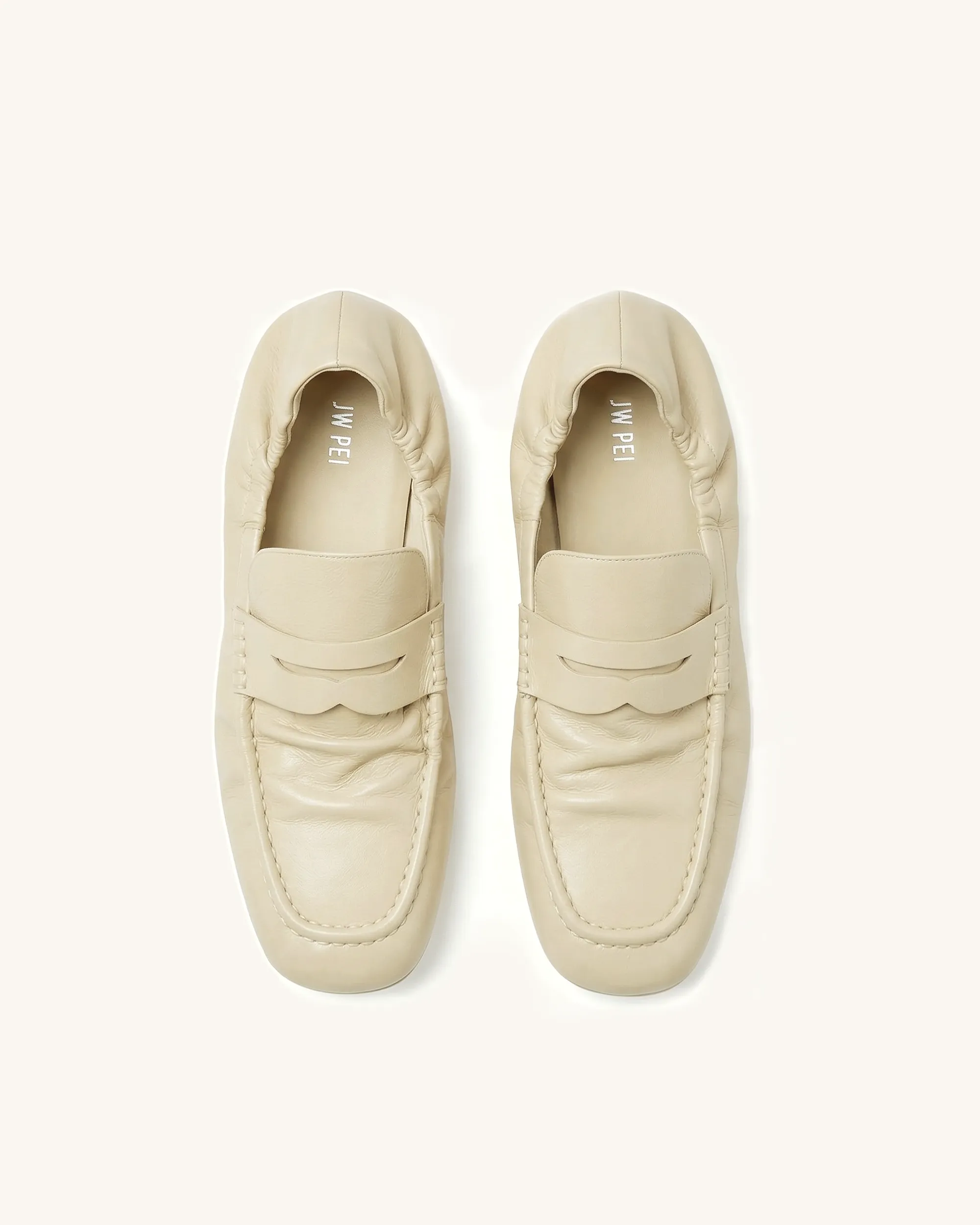 Rowan Pleated Flat Loafers - Beige sold by JW PEI product image thumbnail 2
