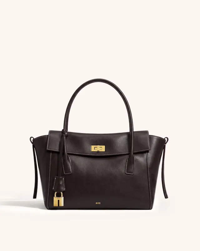 Quinn Structured Tote - Brown made by JW PEI