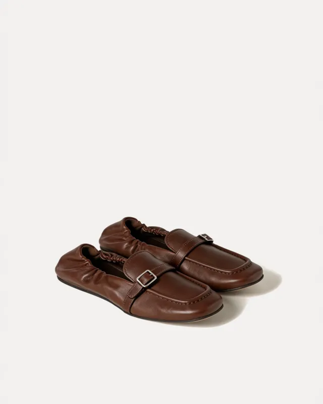 Clara Buckle Loafers – Brown made by JW PEI