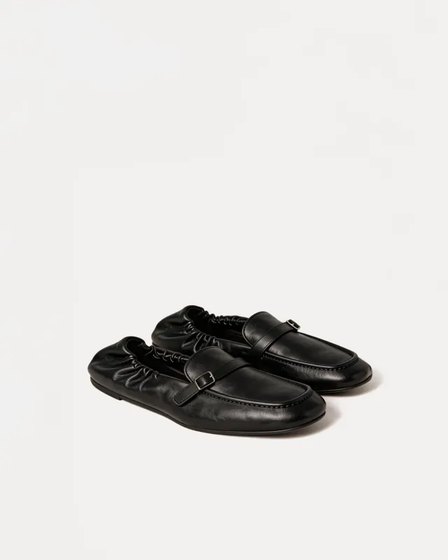 Maya Buckled Loafers – Black made by JW PEI