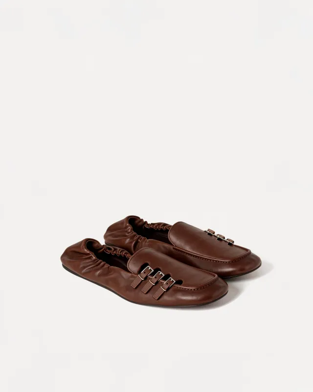 Tessa Buckle Loafers – Brown made by JW PEI