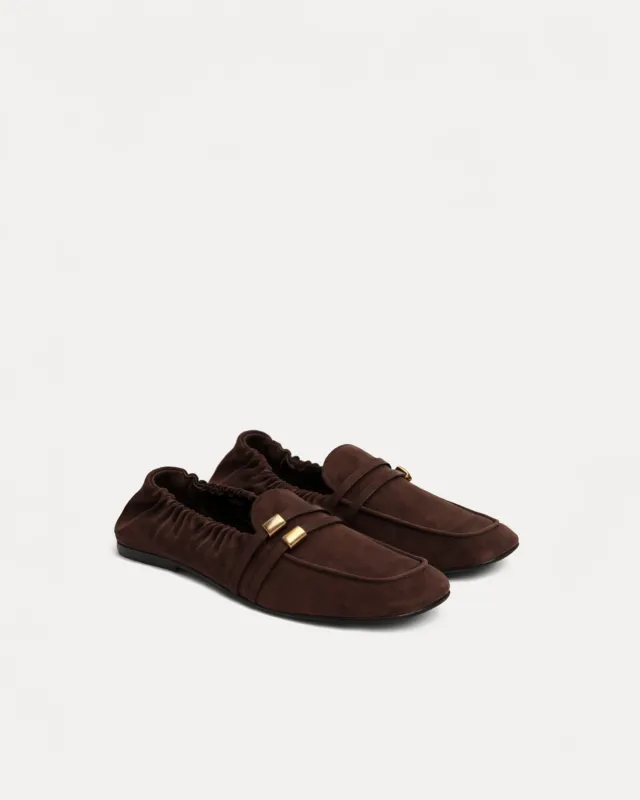 Chloe Faux Suede Loafers – Brown made by JW PEI
