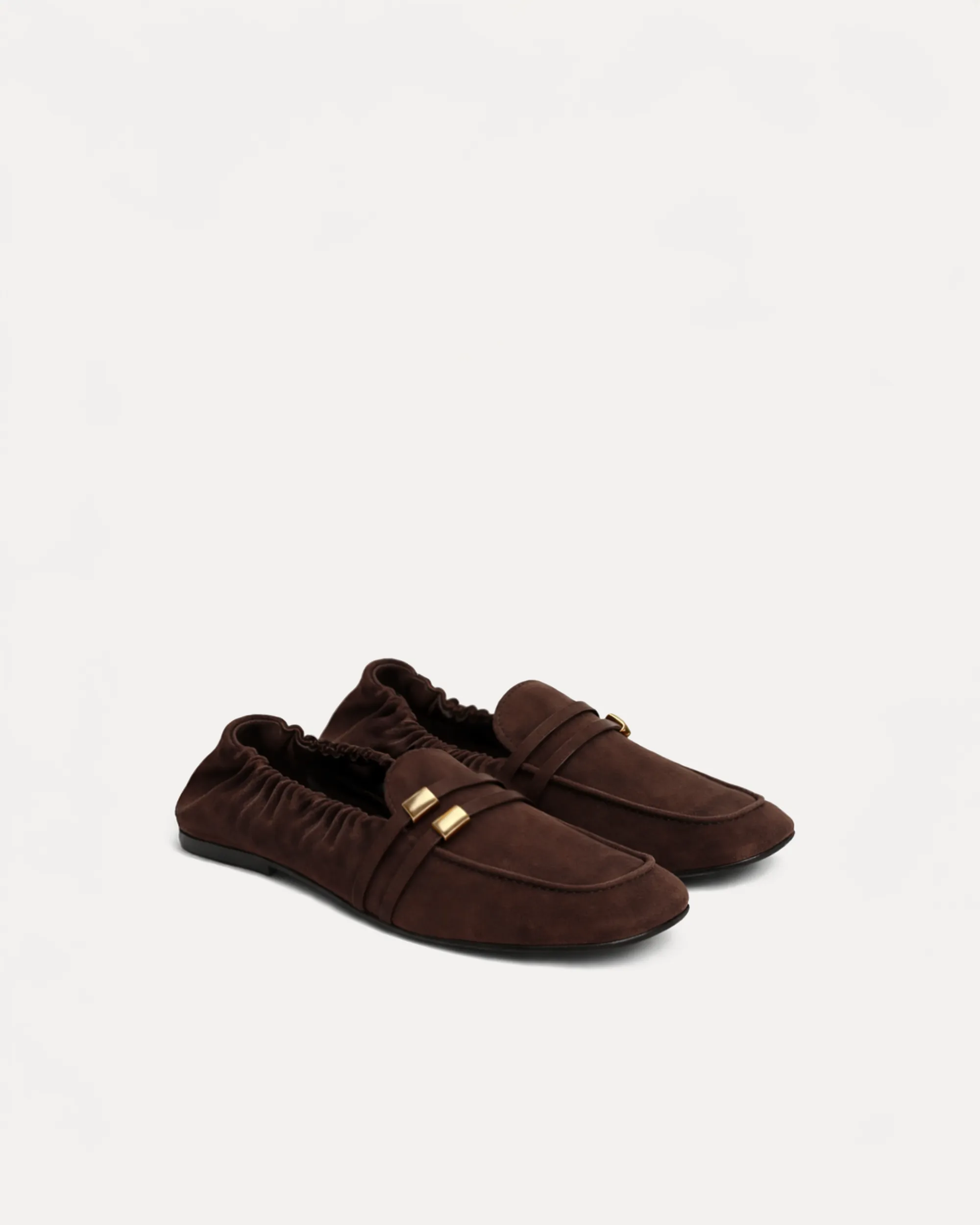 Chloe Faux Suede Loafers – Brown sold by JW PEI