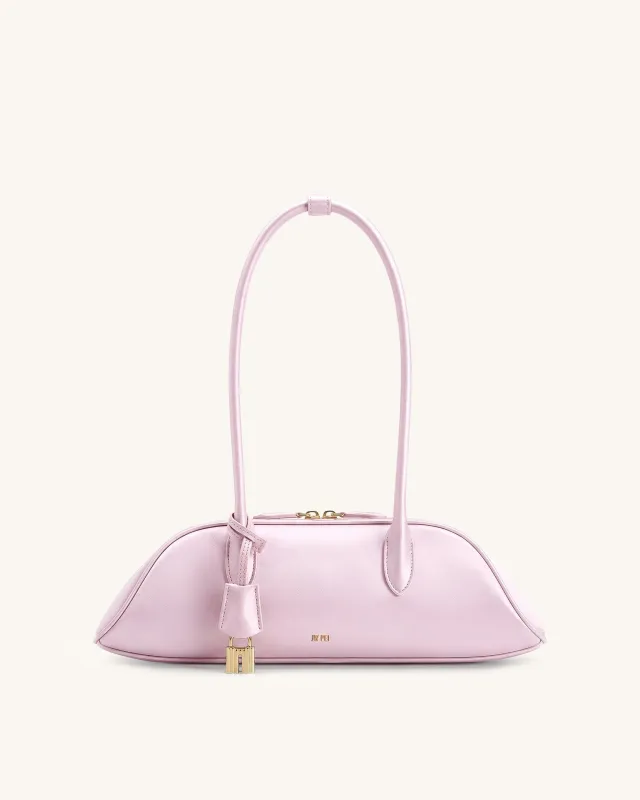 Zora Satin Shoulder Bag - Purple Pink made by JW PEI