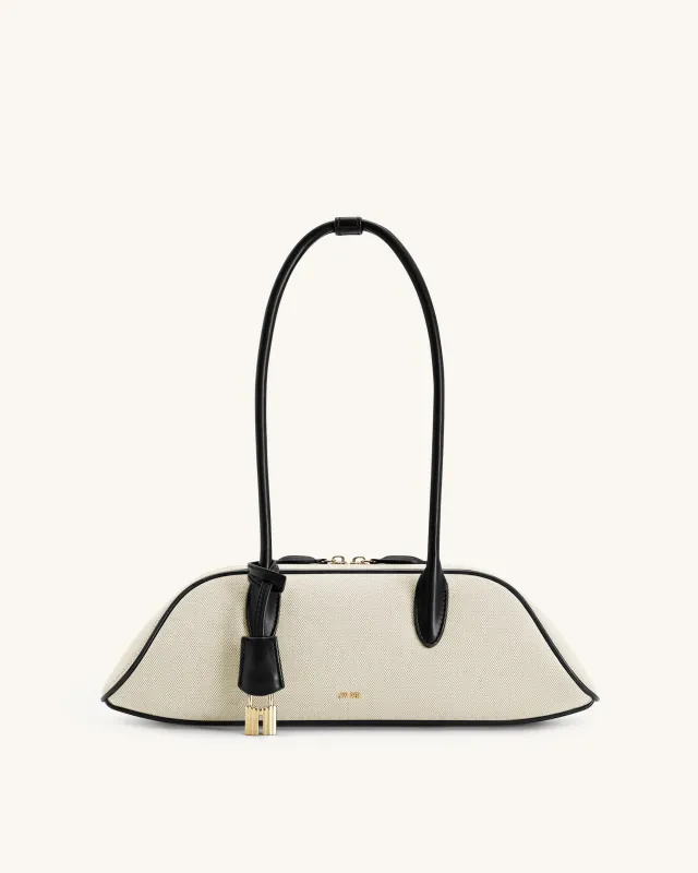 Zora Shoulder Bag - Black Canvas made by JW PEI