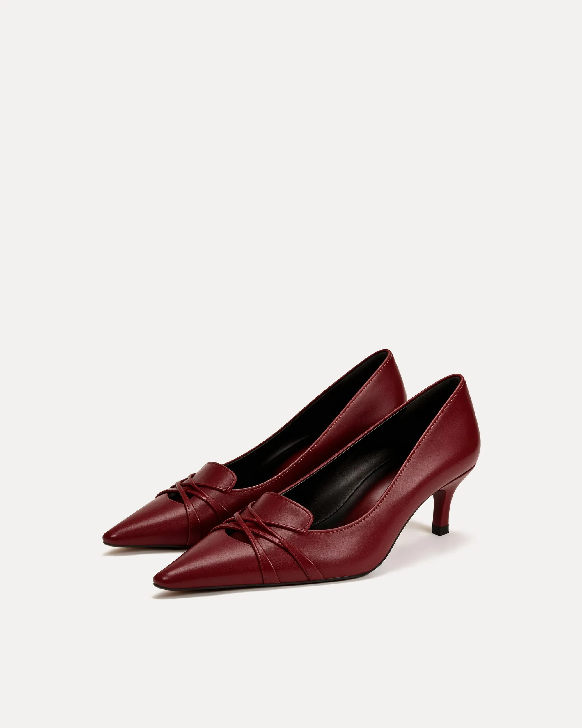 Elise Knotted Pumps – Red sold by JW PEI
