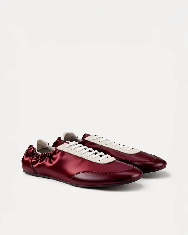 Ashley Ruched Sneakers – Red made by JW PEI