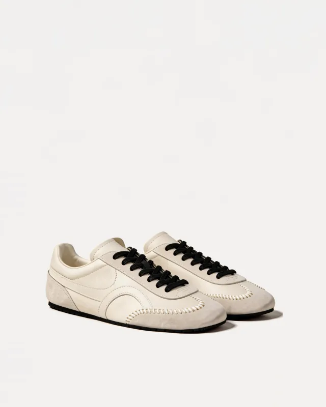 Sophie Contrast Stitch Sneakers – White made by JW PEI
