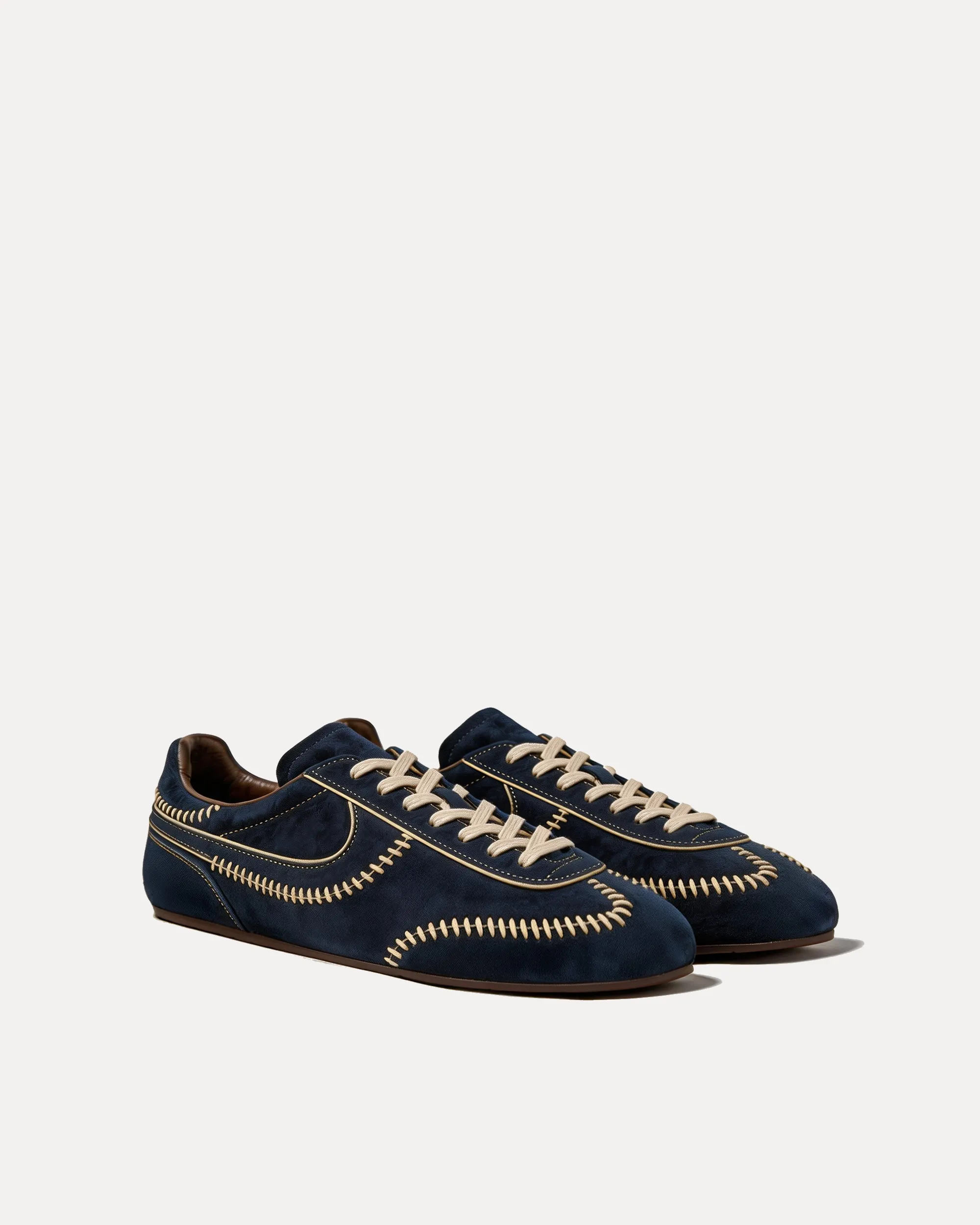 Zoe Contrast Stitch Sneakers – Blue sold by JW PEI