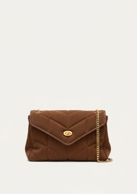 Mia Quilted Chain Shoulder Bag - Brown made by JW PEI