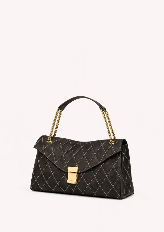 Mia Quilted Shoulder Bag - Black made by JW PEI