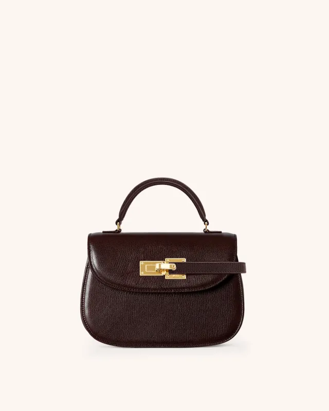 Aria Structured Top Handle Bag - Brown made by JW PEI