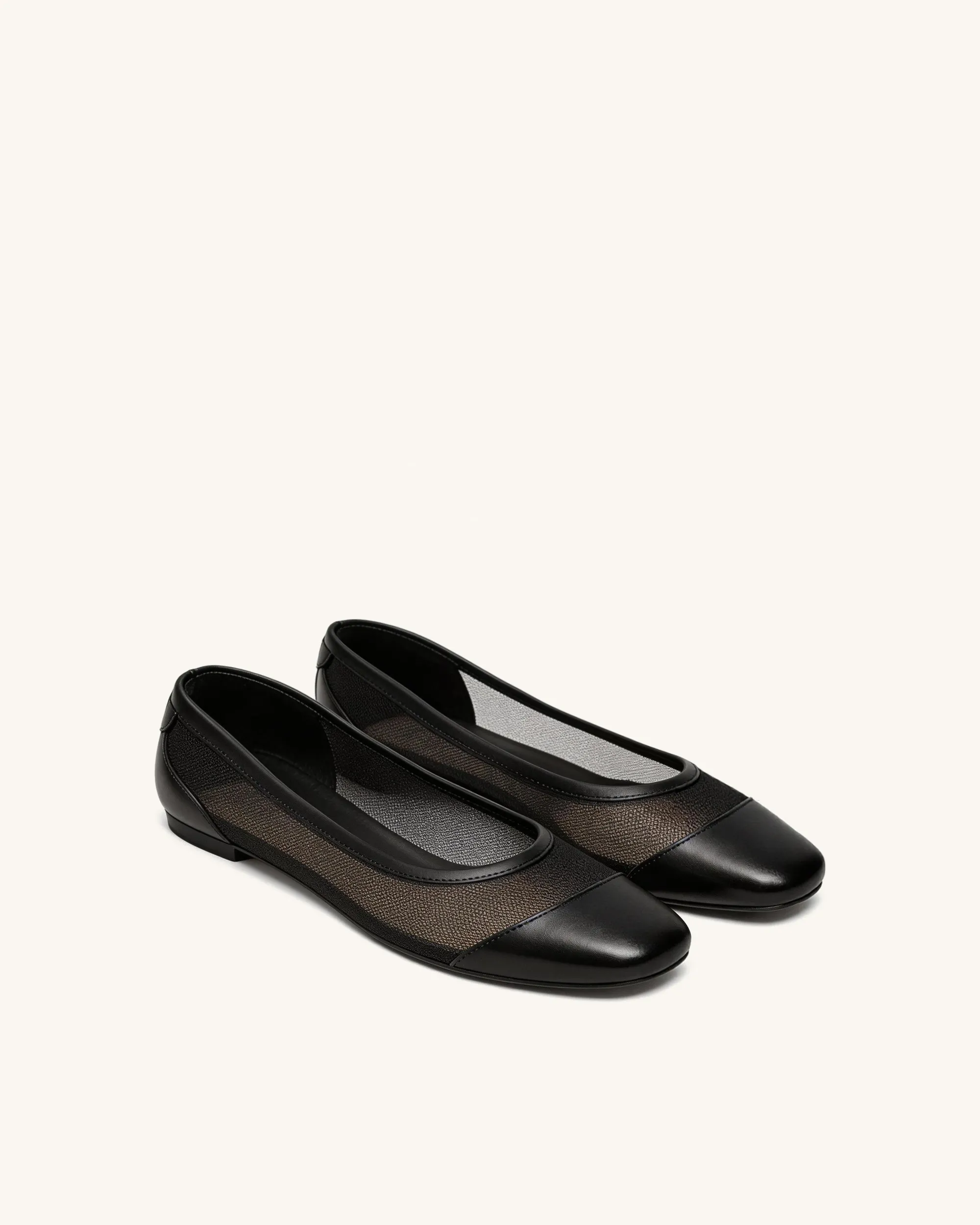 Daisy Mesh Flats – Black sold by JW PEI
