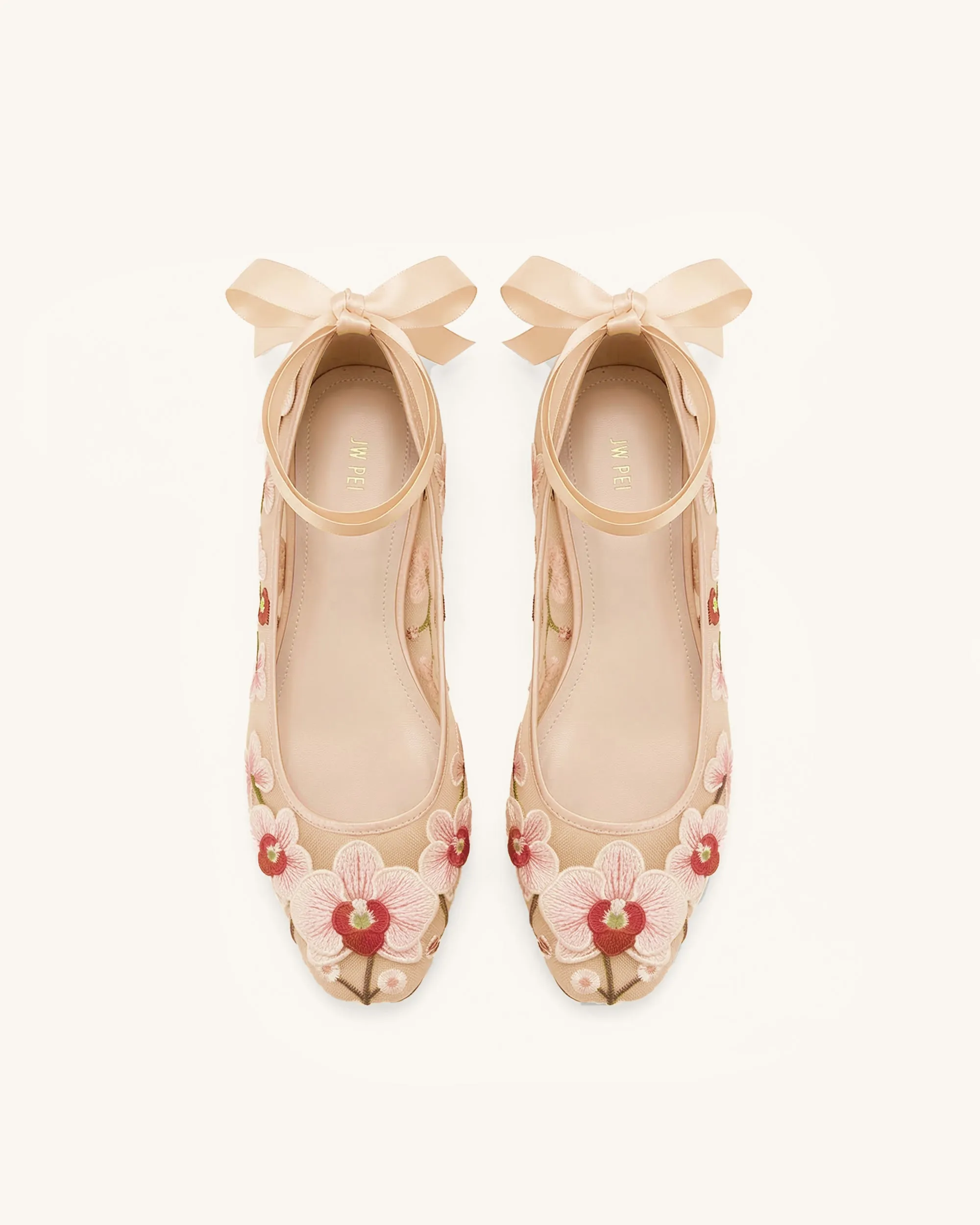 Emily Floral Ballerina Flats - Orange sold by JW PEI product image thumbnail 3