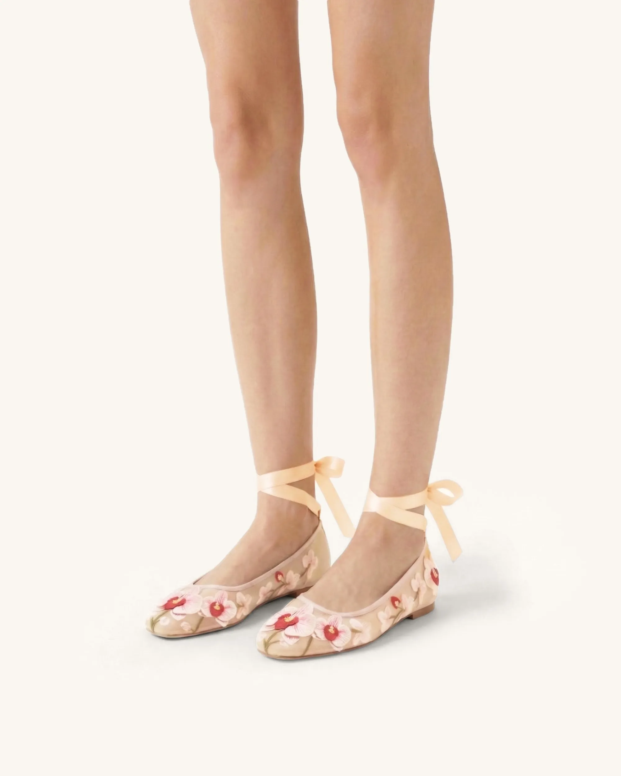 Emily Floral Ballerina Flats - Orange sold by JW PEI product image thumbnail 2