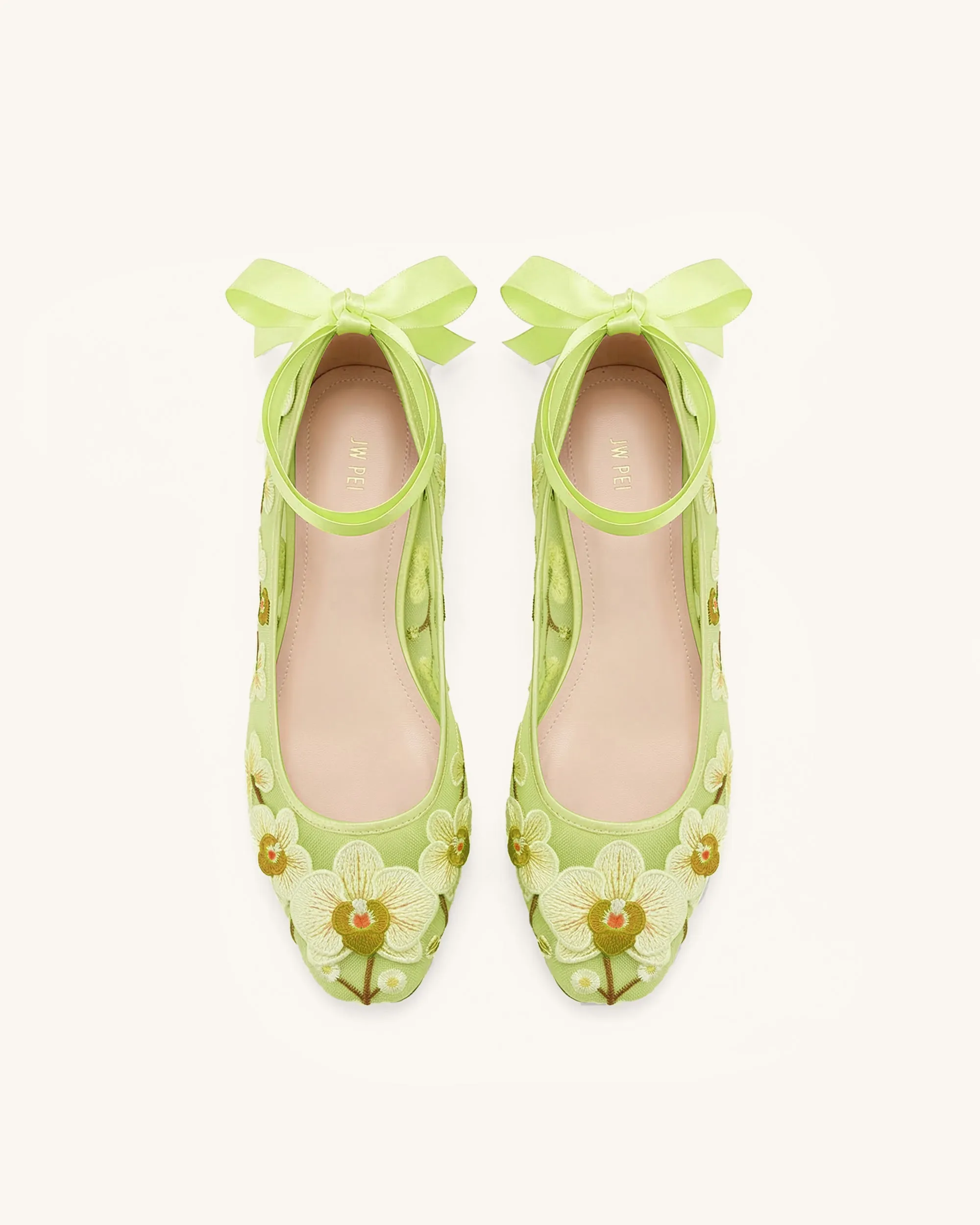 Emily Floral Ballerina Flats - Chartreuse sold by JW PEI product image thumbnail 3